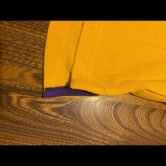 Puma Golf Gold Yellow Purple Polo - Picture 3 of 5